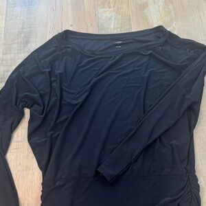 Express Black Scoop Neck Long Sleeve Top